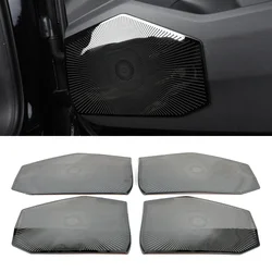 For VW Volkswagen Touareg CR 2018-2023 Stainless Car Door Panel Loudspeaker Pad Speaker Cover Trim Frame Sticker Accessories