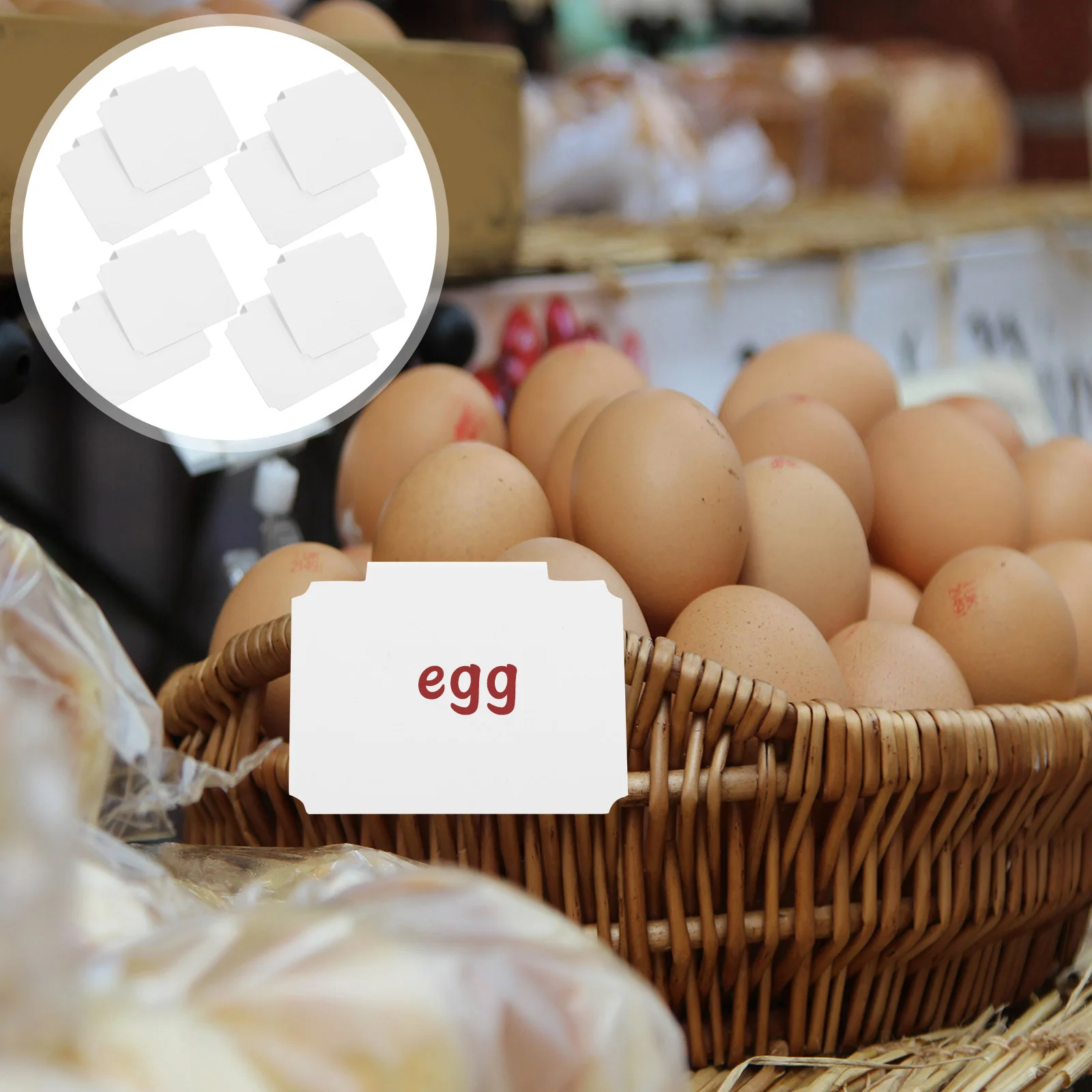 

8pcs Label Clips Detachable Hanging Design Storage Bin Labels Organizer Basket Clips Pantry Chalkboard Label Holders