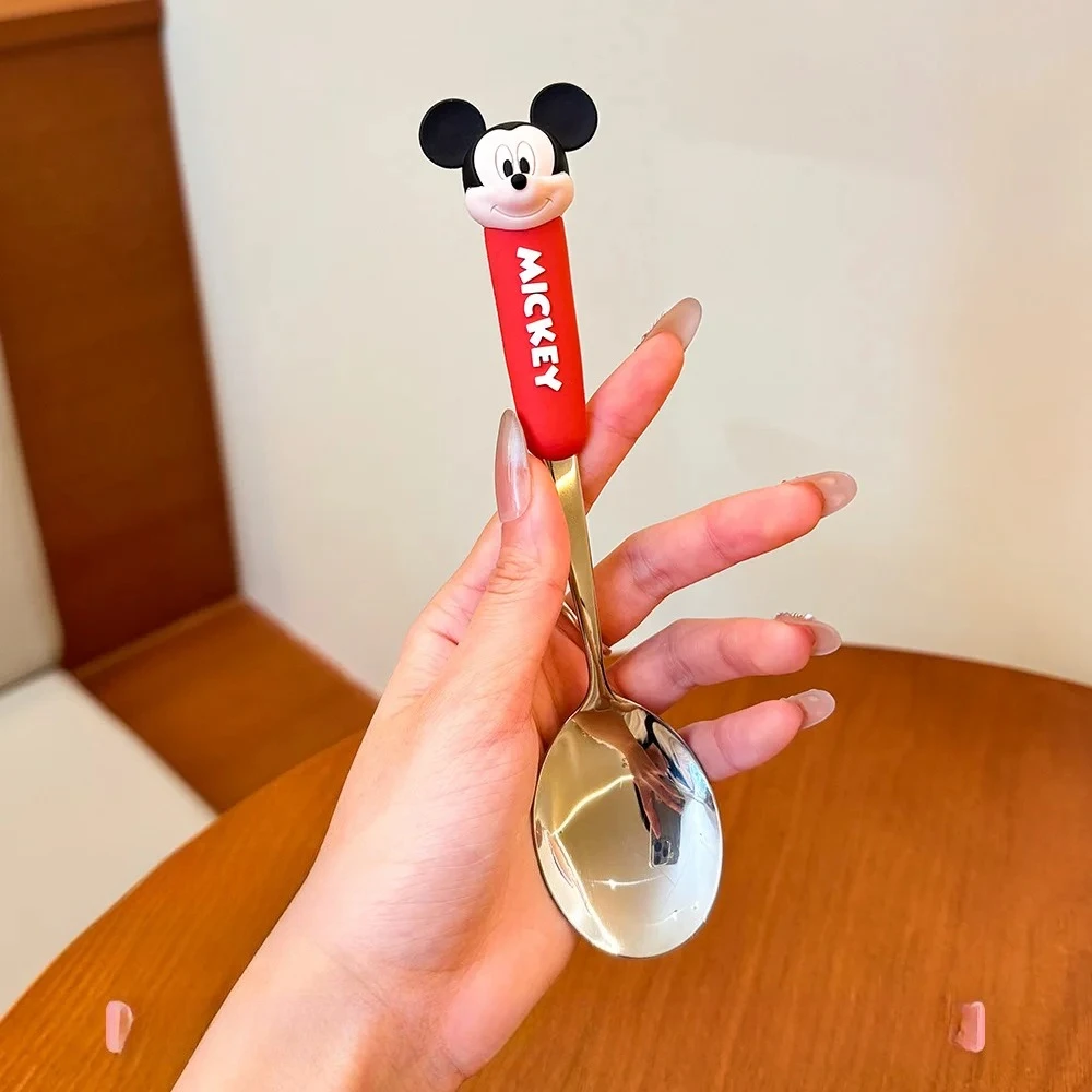 Stainless steel spoon and fork set; Cartoon cute rabbit anti-scald children's portable tableware set view 5