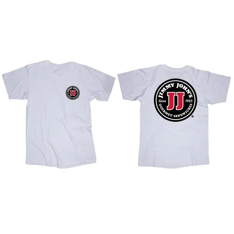 

Белая футболка с логотипом JIMMY JOHN'S Gourmet Sandwiches