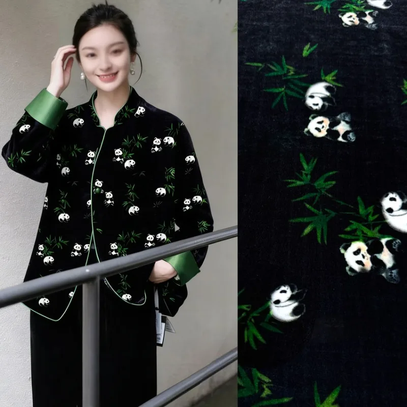 140cm-wide-black-silk-velour-fabric-with-cute-pandas-printing-for-velvet-dress-pants-clothes-vest-diy-sewing-material-r6334