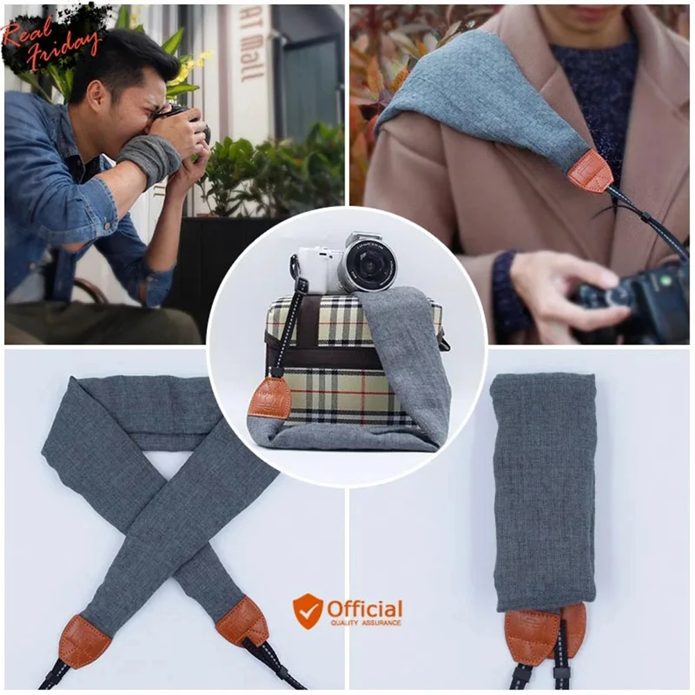 Universal Scarf Shoulder Strap Neck Sling for Sony Nikon Z5 Z8 Canon R5 R6 R8 Fuji XT5 Pentax Panasonic DSLR Camera Accessories