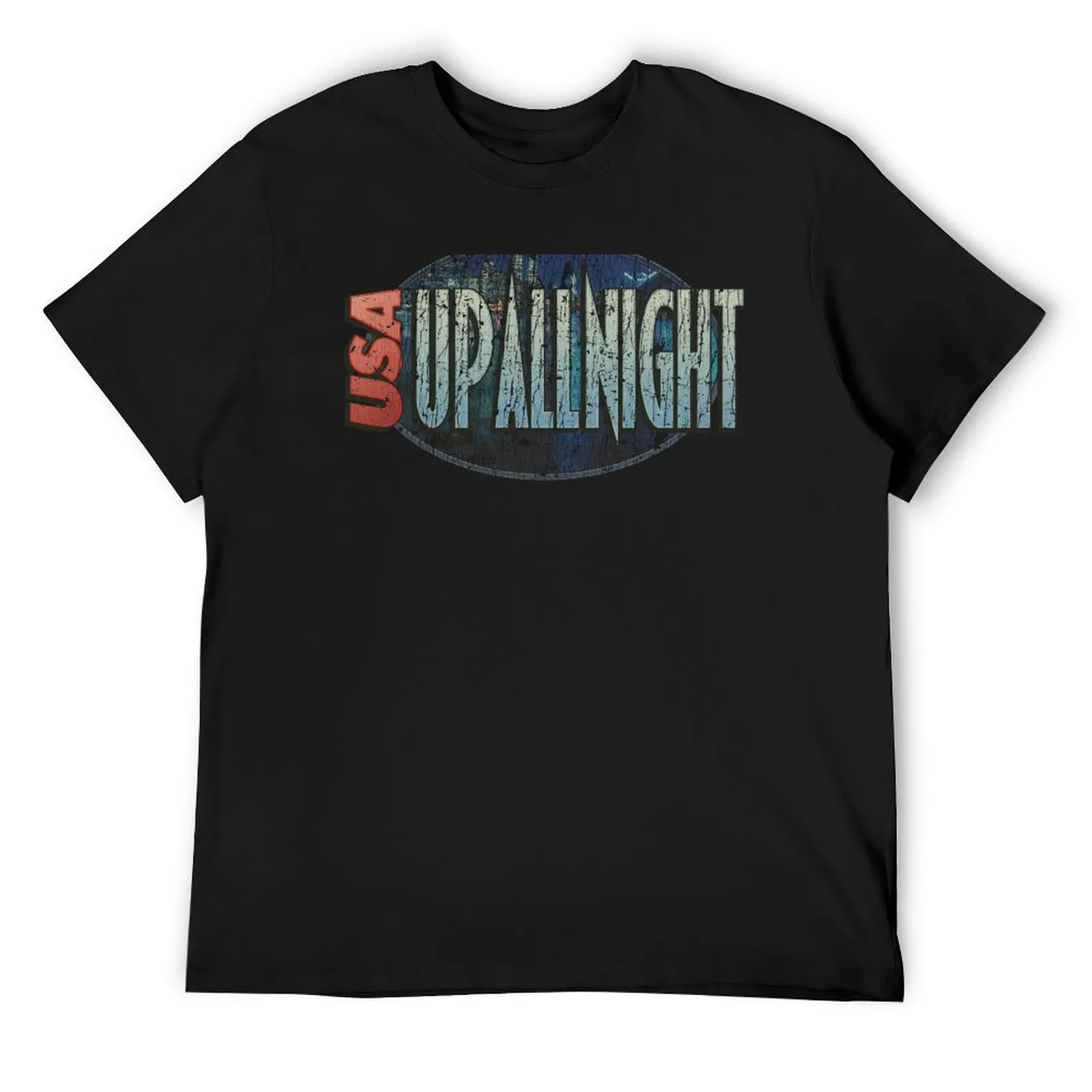 USA Up All Night 1989 T-Shirt oversized heavyweights kawaii clothes shirts graphic tee men