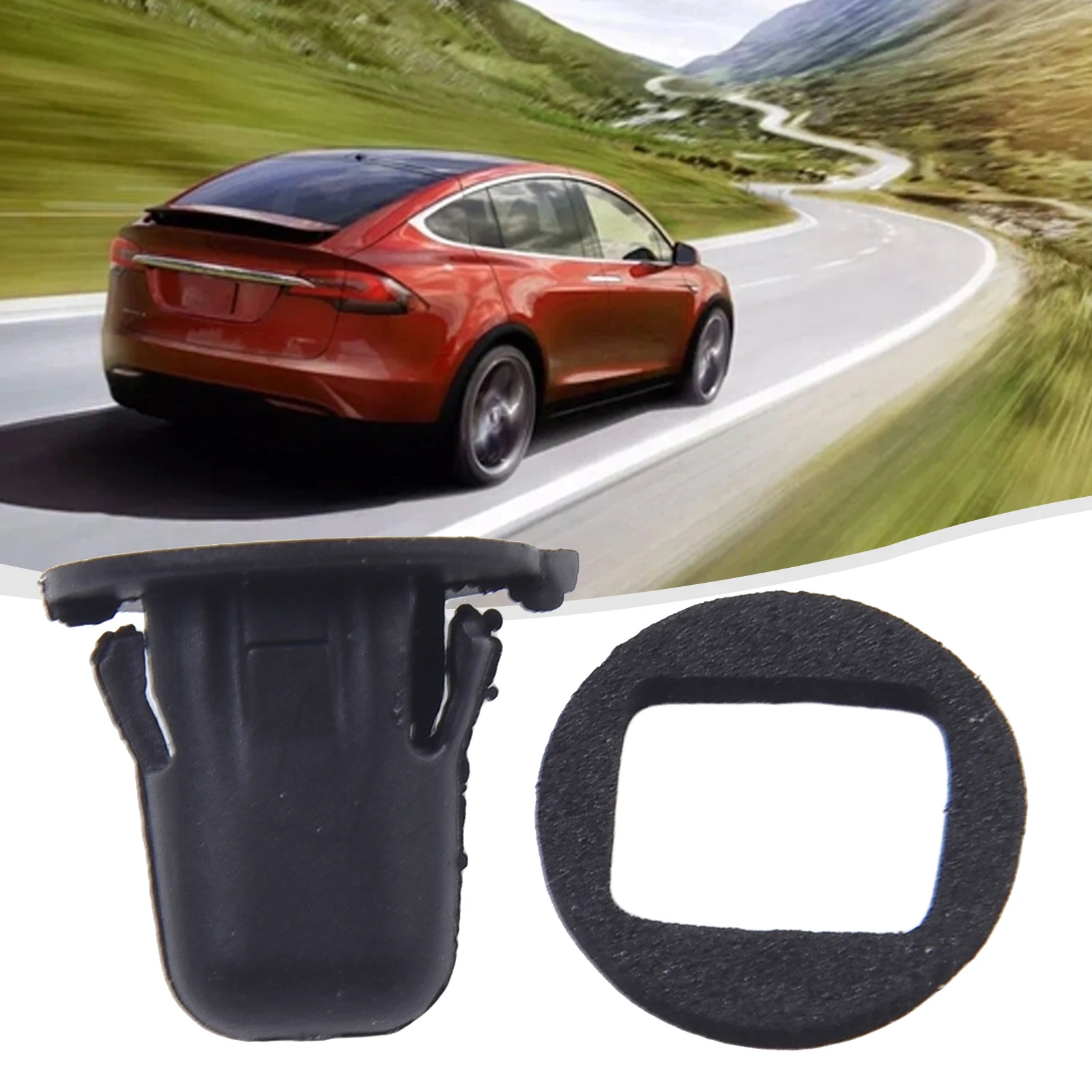 Car Round Tail Light Grommets Black ABS Replacement Parts Car Square Tail Light Grommets For Tesla 3/Y 1104926-00-B