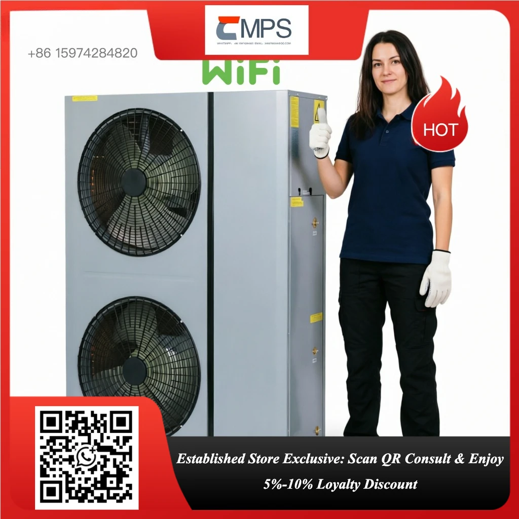 15.6kW R290 A+++ Full DC Inverter Monoblock Air to Water Heat Pump WiFi App Control Heating Cooling DHW Household Water Heater