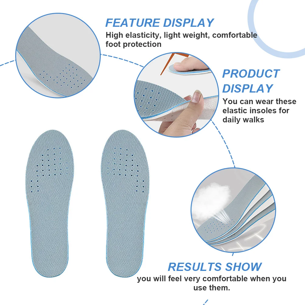 

Heightening Insoles Shoe Cushions Pads Invisible Warm EVA Sweat Absorption Sports Knitted Fabric Women's