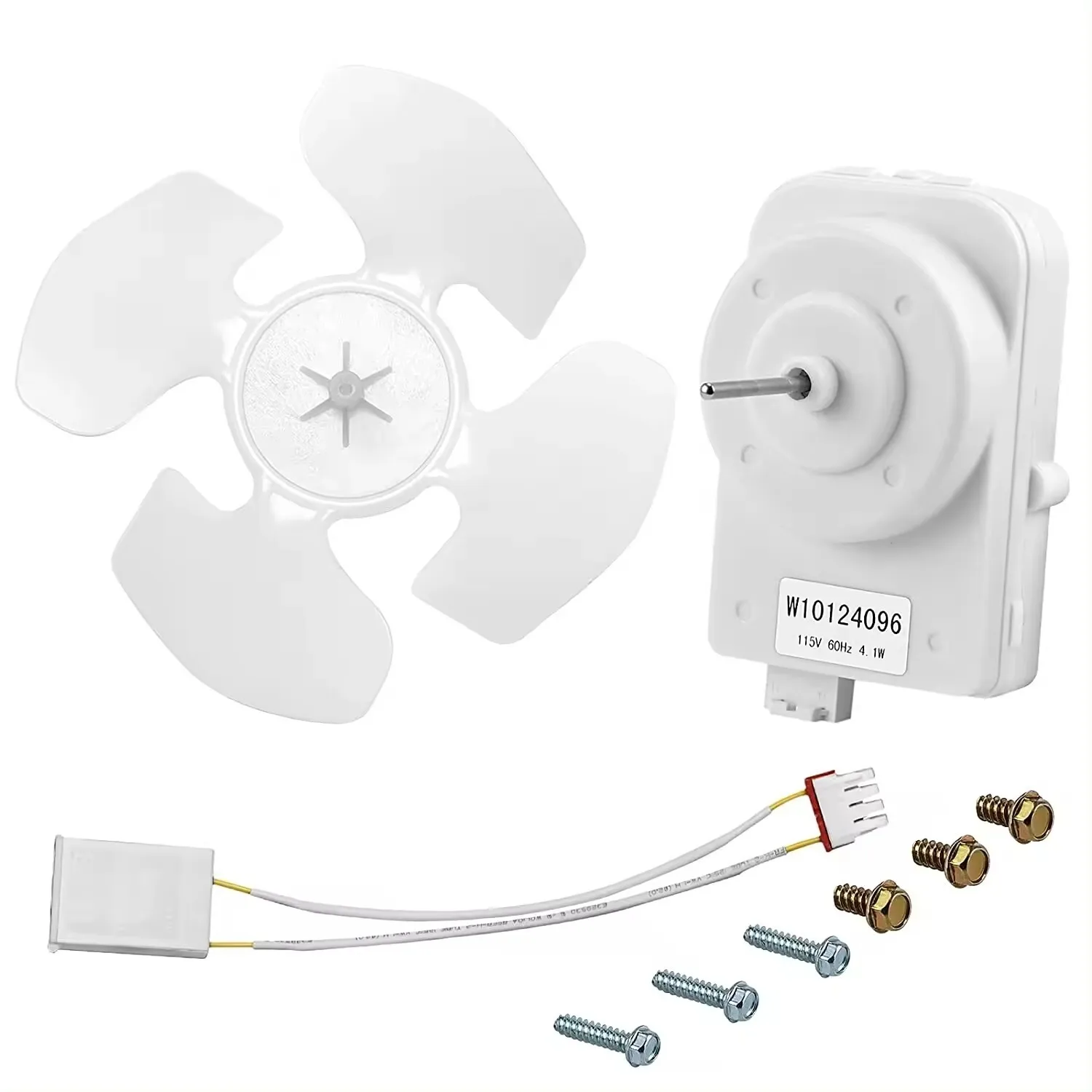 Upgraded Condenser Fan Motor Repair Kit For Whirlpool Side-by-Side Refrigerators Freezers W10124096 AP4318657 PS1957416