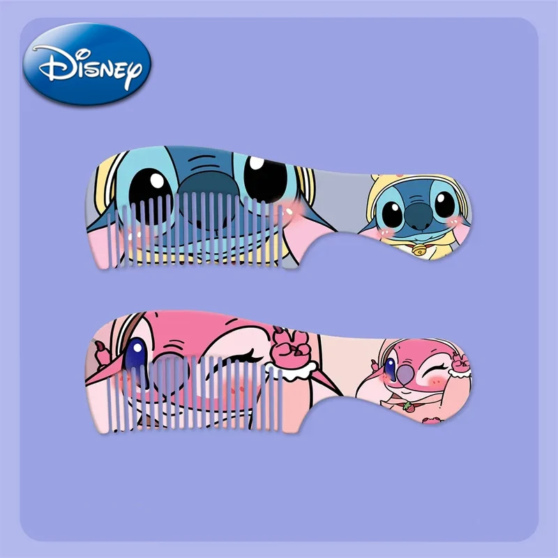 

Disney Mini Bangs Combs Stitch Angel Kawaii Figures Plastics Hair Brush Hairdressing Portable Tool Accessories Girls Kids Gifts