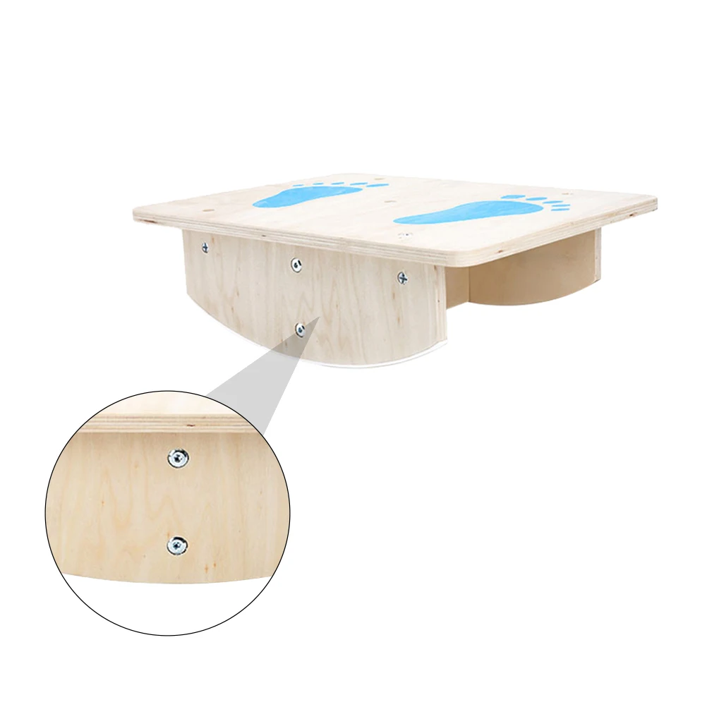 

Wooden Balance Board Single Foot Stool Kids Training Chair Preschool Wobble Toy Sports Ability Trainer Educational Tool