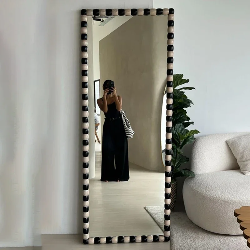 

Vanity Design Nordic Decorative Mirrors Moveable Rectangle Frame Full Body Mirrors Aesthetic Floor Specchio Da Parete Furnitures