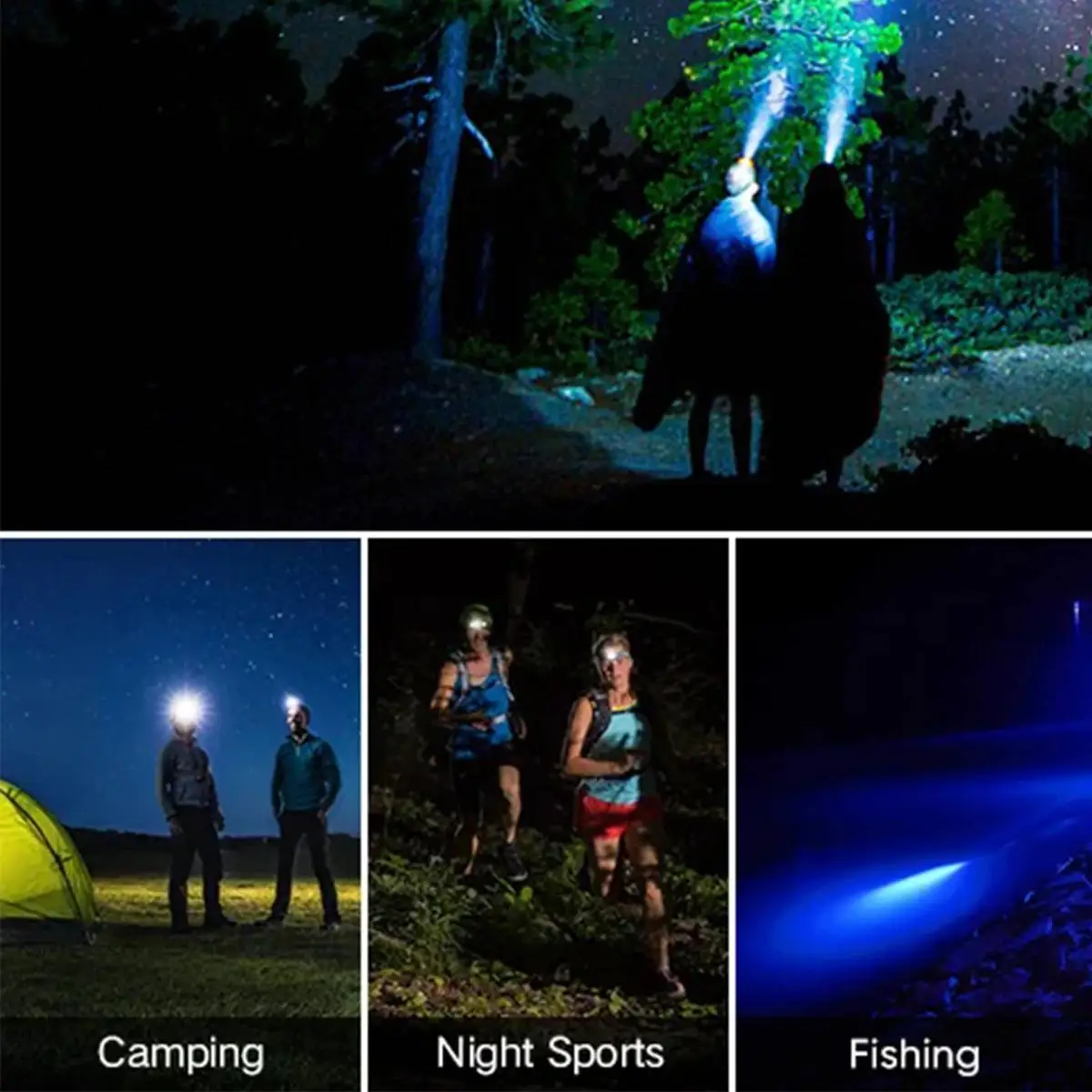 Red/green/white/uv 8 Modes Led Headlamp Headlights For Rechargeable Night Sensor Motion Flashlight Light Lantern Usb Work Strong