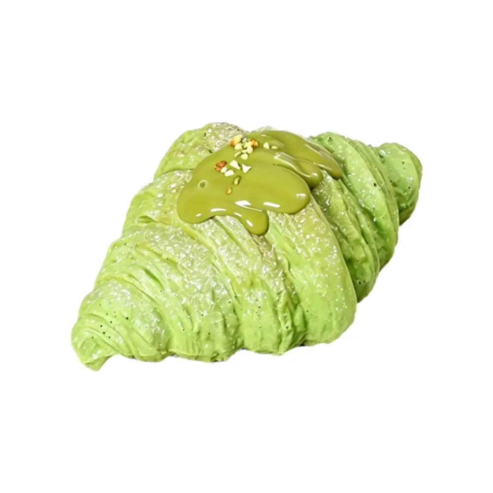 Realistische Croissant-Requisite, langsam rückfederndes Dekompressionsspielzeug, PU-Simulationsbrotmodell, entspannendes Quetschspielzeug, Lebensmittel-Dekorationsobjekt – Detail 17