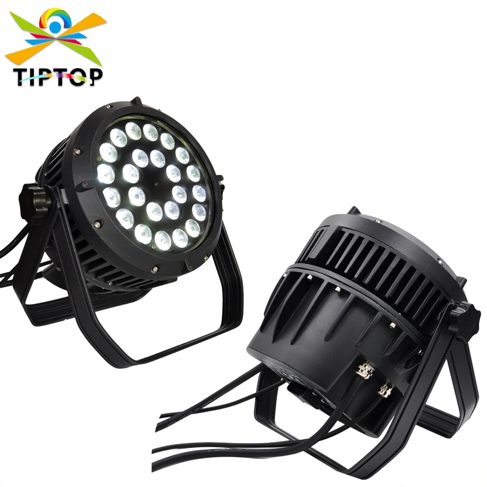 

TIPTOP TP-P114 Waterproof 24x18W RGBWA UV 6IN1 IP65 Stage Led Par Light Power DMX Cable Hand by Hand Connect 6/10 Channel