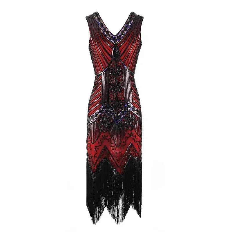 1920s Flapper Dress Plus Size S-4XL Women's Fashion Vintage Great Gatsby Charleston Sequin Tassel 20s Party Dress Girl Costume