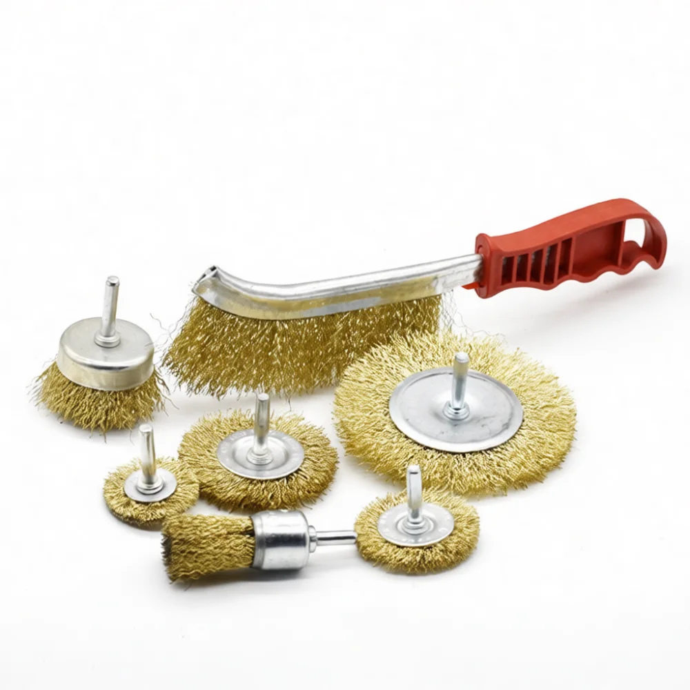 Premium Steel Wire Brush For Electric Drill Grinder Metal Surface Prep Rust Paint Removal Deburring Polishing Kit