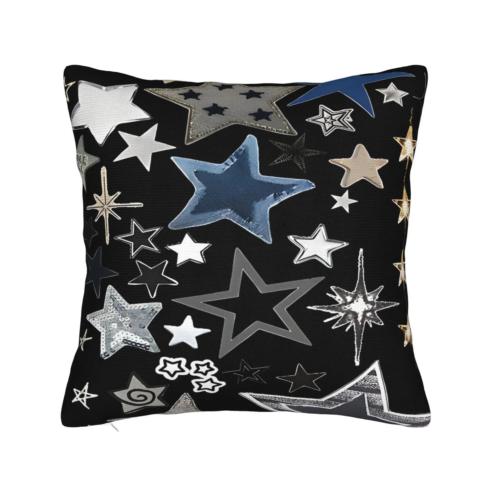 

1pc Charming Y2K-Inspired Star Pattern Phone Case - Durable Polyester, Zipper Closure, Machine Washable - Versatile