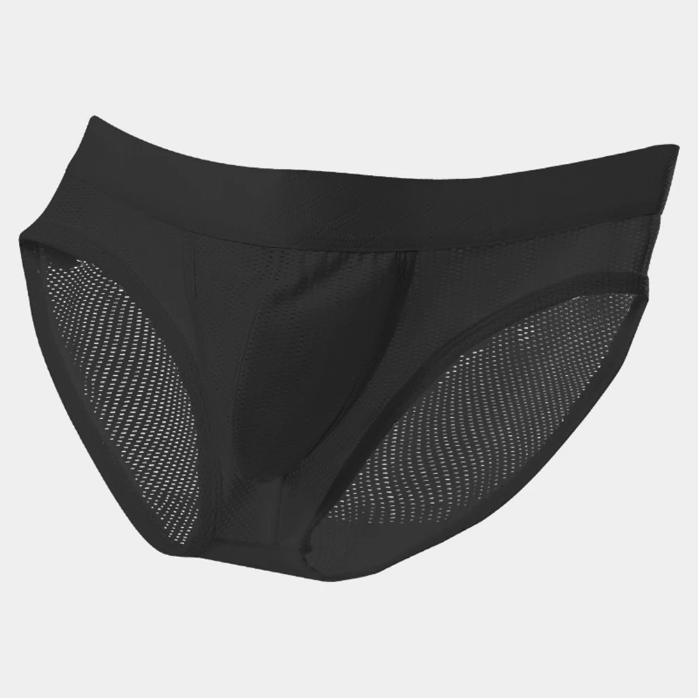 Low Waist Men\'s Briefs Combining Mesh Breathability and Separable Pouch Engineering for Natural Support and Light Feel