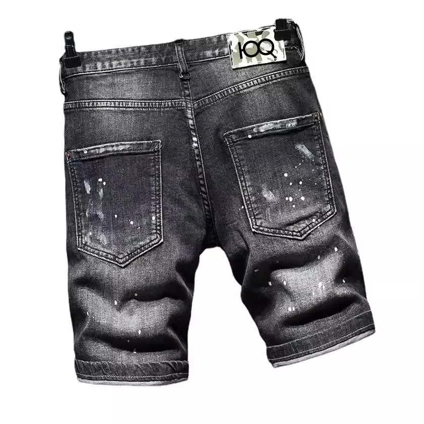 100  chareiharper Men's jeans Luxury brand Blue Jeans High quality street fit men's shorts Men's stretch skinny jeans