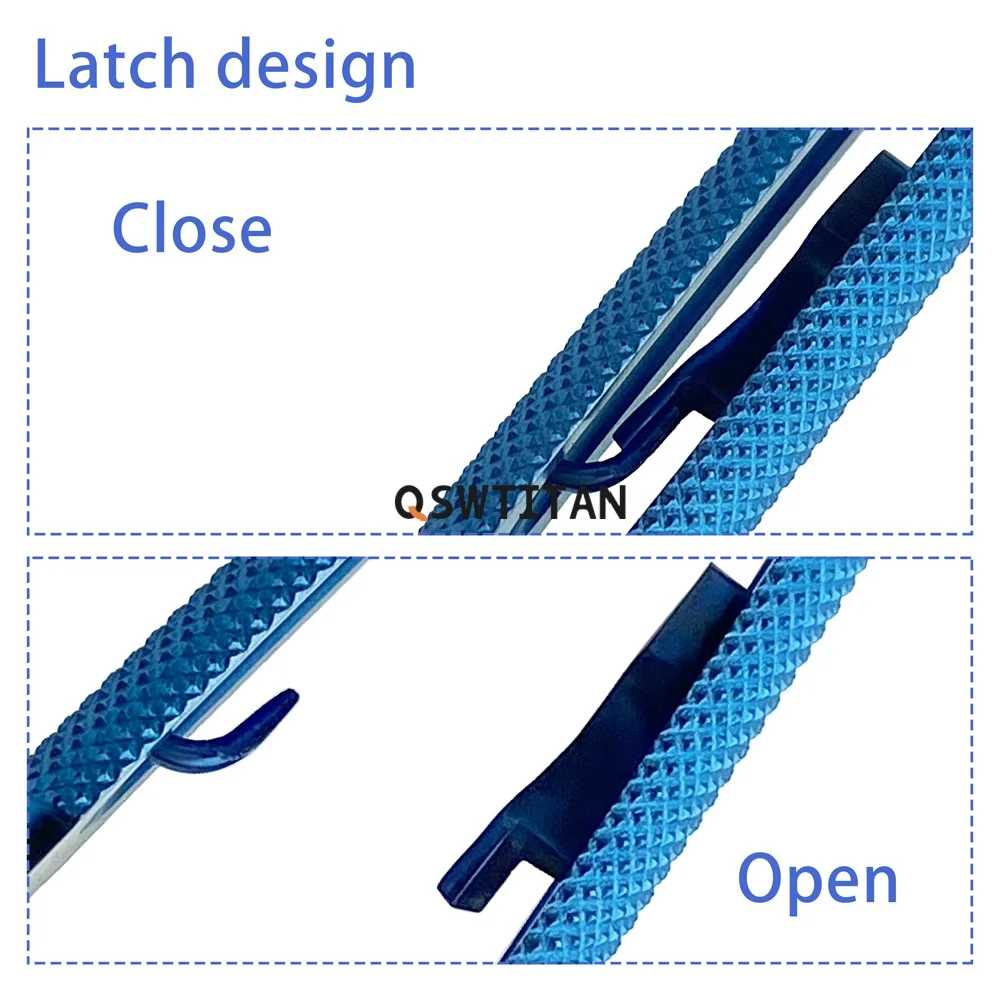 حامل إبرة Castroviejo من التيتانيوم مع قفل 12.5 سنتيمتر-18 سنتيمتر منحني/مستقيم طبيب الأسنان إبرة العيون الملقط أدوات الجفن #4