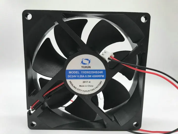

YXD9225HS24R DC 24V 0.28A 92x92x25mm 2-Wire 92mm Cooling Fan