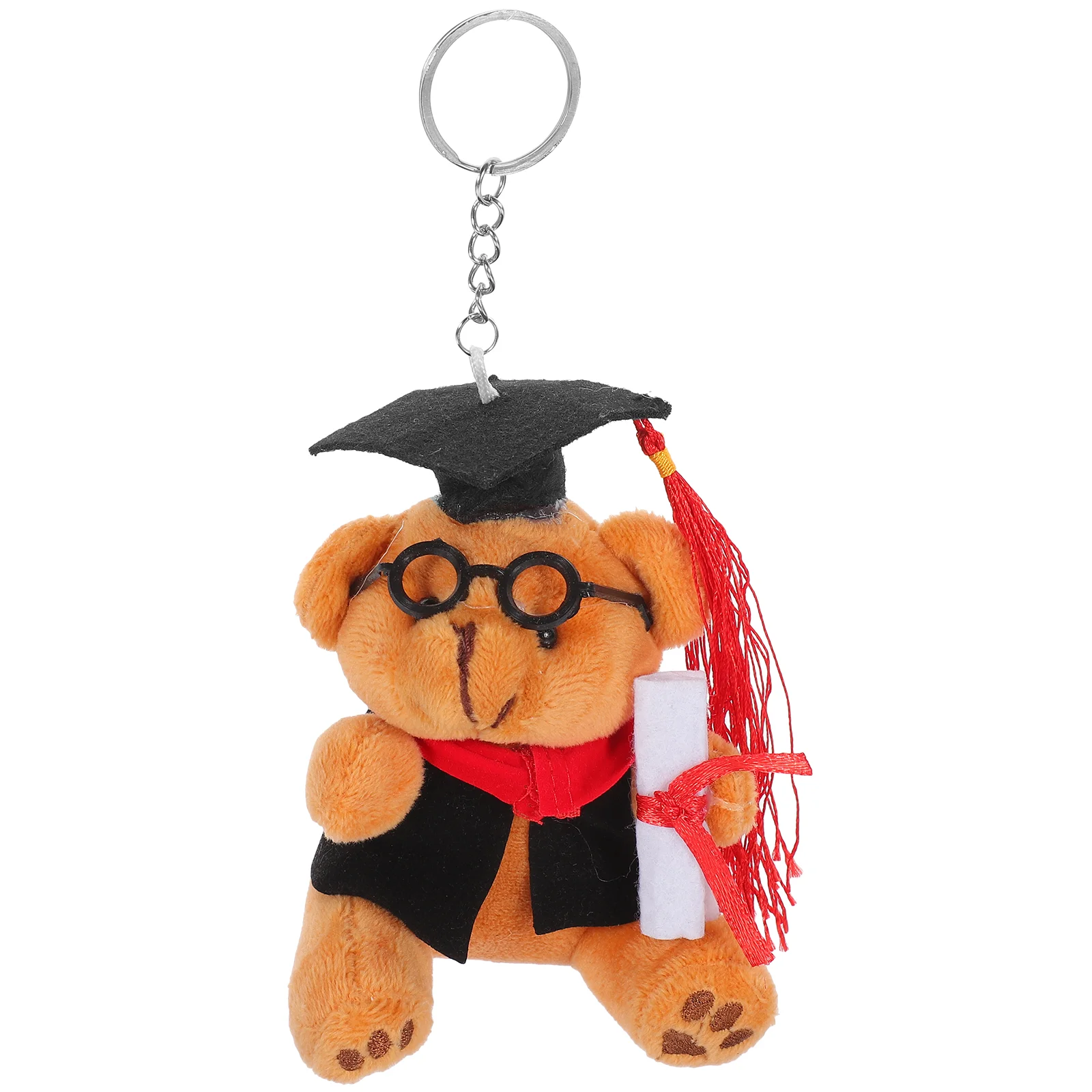 

Graduation Bear Keychain Souvenir Ring Locket Plush Gifts Party Favors Zinc Alloy Decoration Child