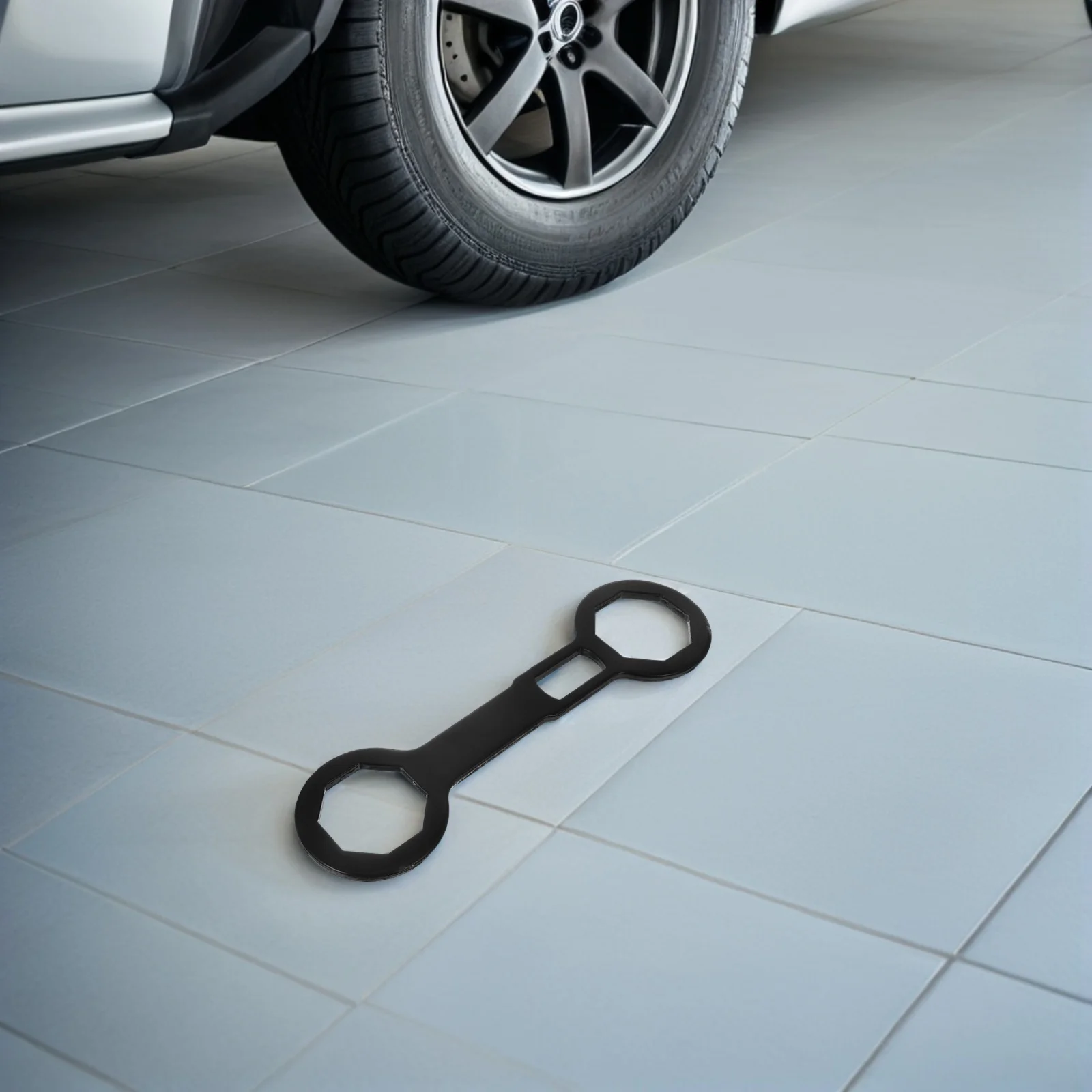 

Motorcycle Fork Cap Wrench Durable Steel Shock Absorber Tool Labor-Saving Ratchet Fork Pin Repair Spanner for Vehicle