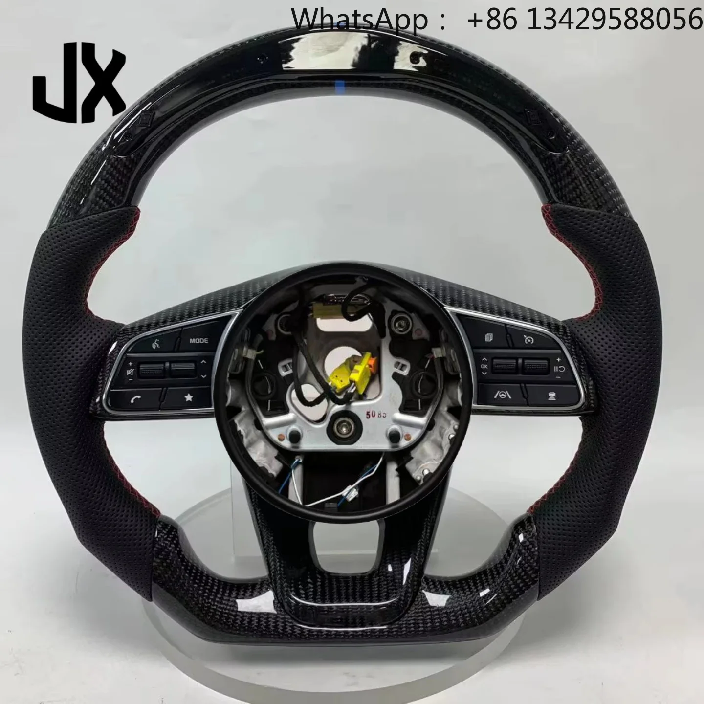 Carbon Fiber Steering Wheel for Kia K5 Custom LED Leather Perforated Car Steering Wheel