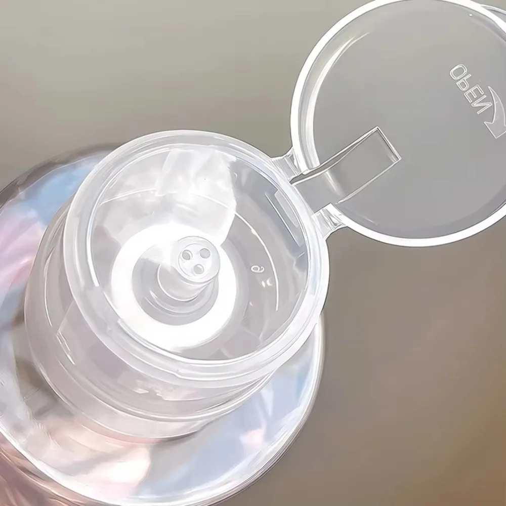 Botella recargable con cerradura, contenedor de plástico para quitar maquillaje a prueba de fugas, limpiador de manicura multiusos