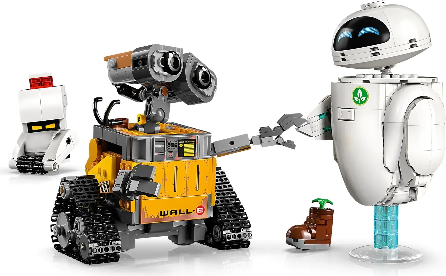 Miniso 811 Uds. Bloques de construcción de WALL-E y EVE bloques de figuras de WALL-E 43279 personajes de dibujos animados juguetes de bloques de construcción regalos de cumpleaños