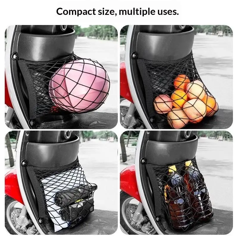 New Car Storage Net Bag With Screws Auto Mesh Net Holder Rear Trunk Boat Cargo Pocket Organizer Elastic String Framed Mesh