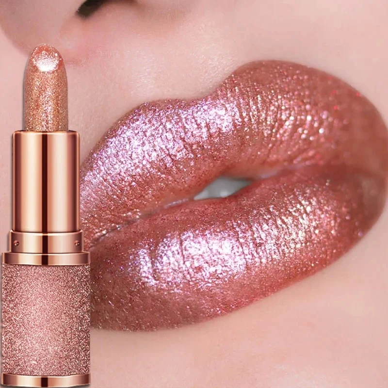 3 Colors Glitter Lipstick Temperature Color Changing Lasting Lip Velvet Lip Tint Waterproof Red Pink Sexy Cosmetics Makeup
