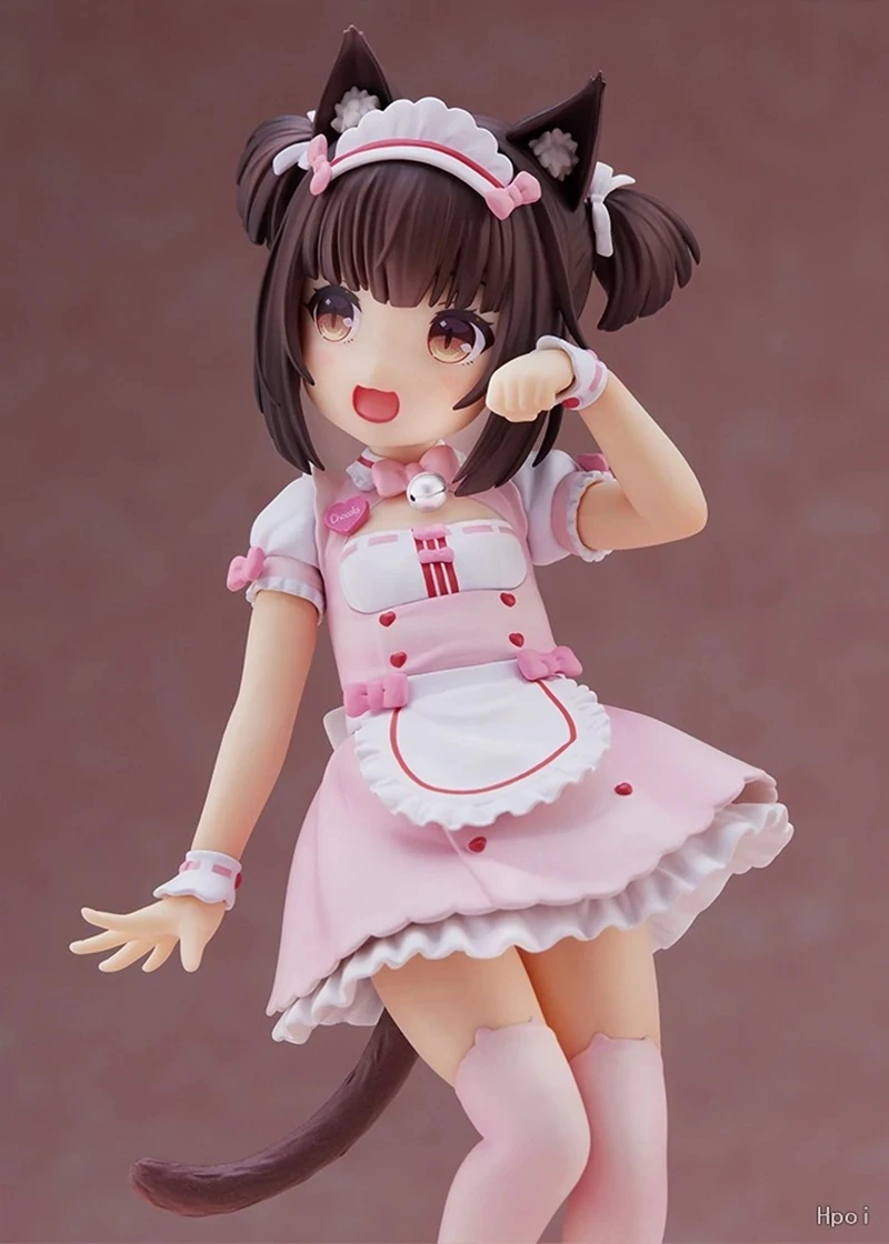 18cm NEKOPARA Anime Figure Kawaii Girl Chocola Action Figure Cute Maid Vanilla Figurine PVC Model Doll Collection Toys Gifts