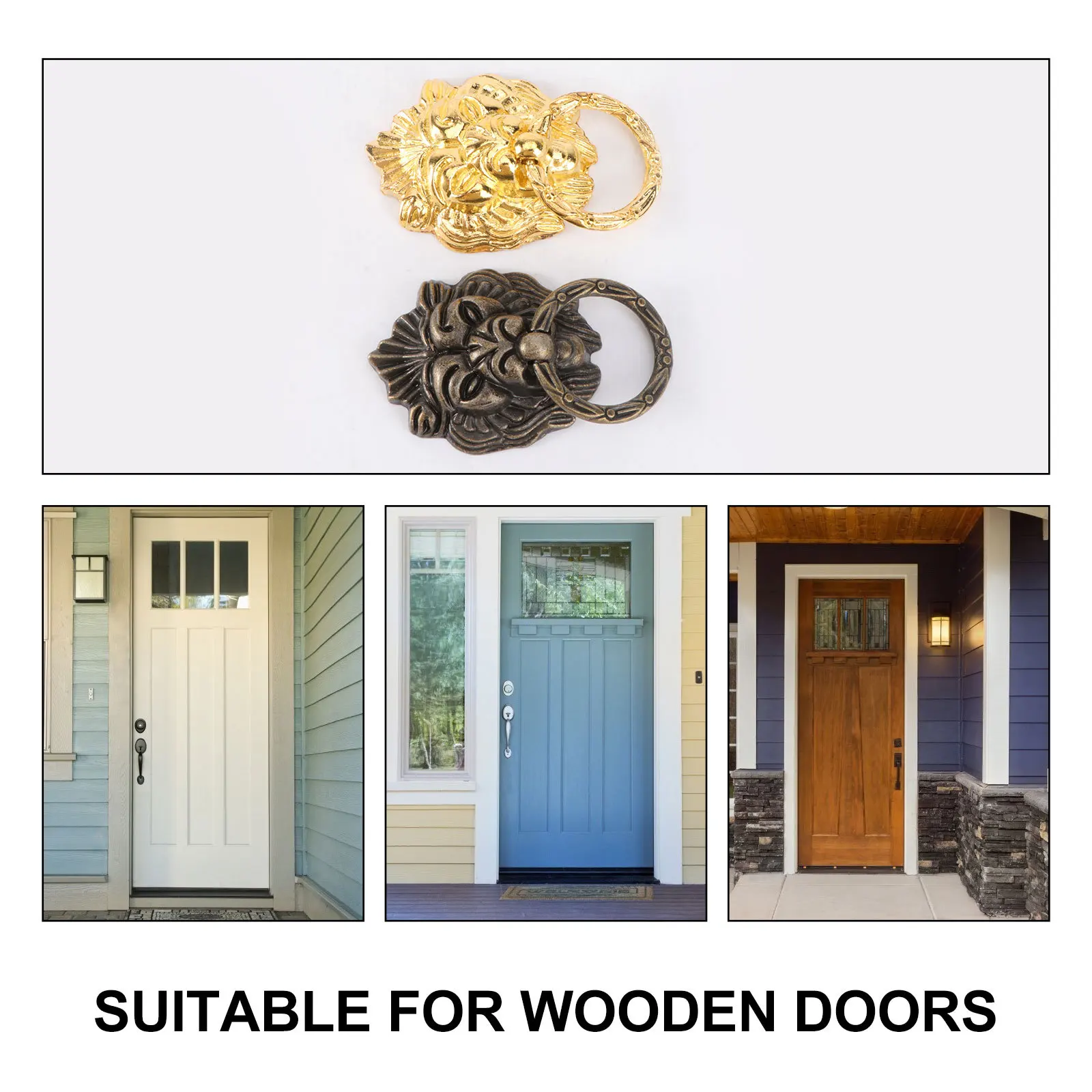 

4pcs Lion Head Drawer Handle Tin Alloy Single Hole Pull For Cabinet Furniture Knobs Wardrobe Door Drawer Pulls Home Use