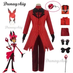 Anime Hazbin Cosplay strój hotelowy Alastor przebranie na karnawał mężczyzn kobiety Anime Hazbin Hotel Cosplay radiowy Demon Alastor kostium