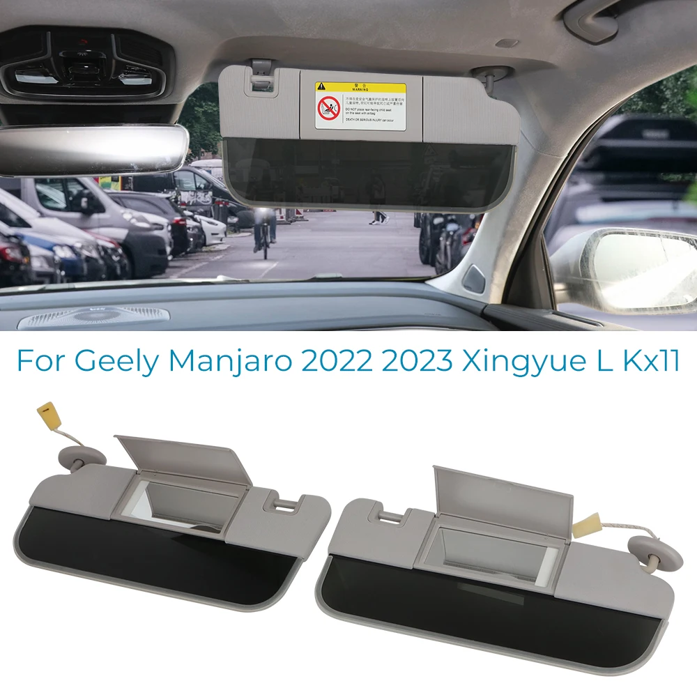 Car Left Right Side Sunshade Sun Visor Shadow Sunglasses With Light Mirror For Geely Monjaro Manjaro 2022 2023 Xingyue L Kx11