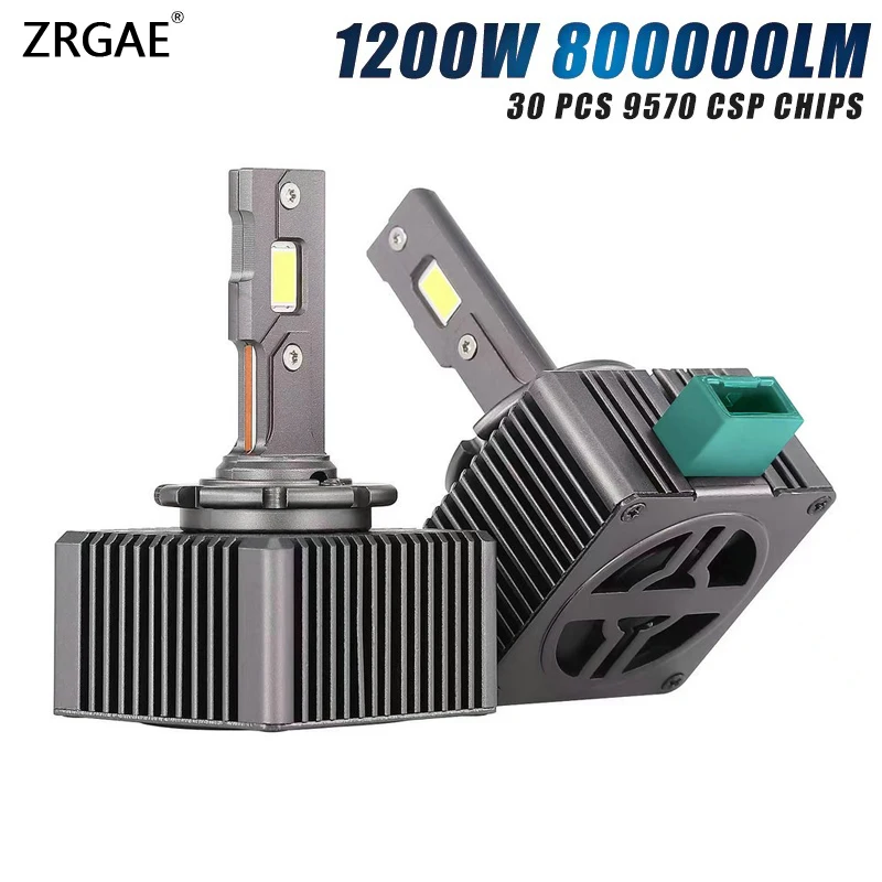 

1200W D1S D3S LED Car Headlight Xenon HID Canbus D2S D4S D5S D8S Bulb Plug&Play Turbo LED Light 9570 CSP Chip Auto Lamp 6500K