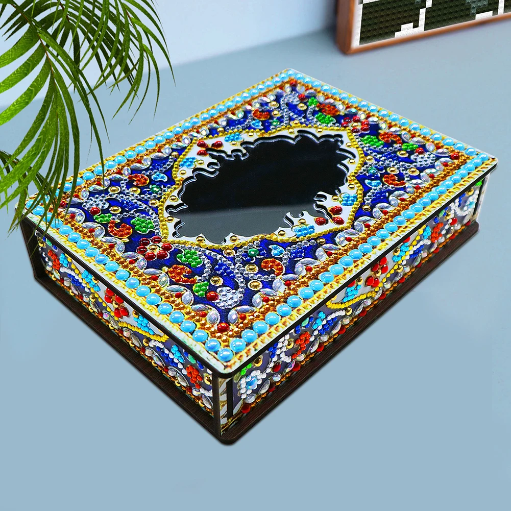 

Special Shaped Bright Drill Diamond Painting Jewelry Box Birthday Gift DIY Mandala Jewelry Box Art Crafts Storage Box Mosaic Set