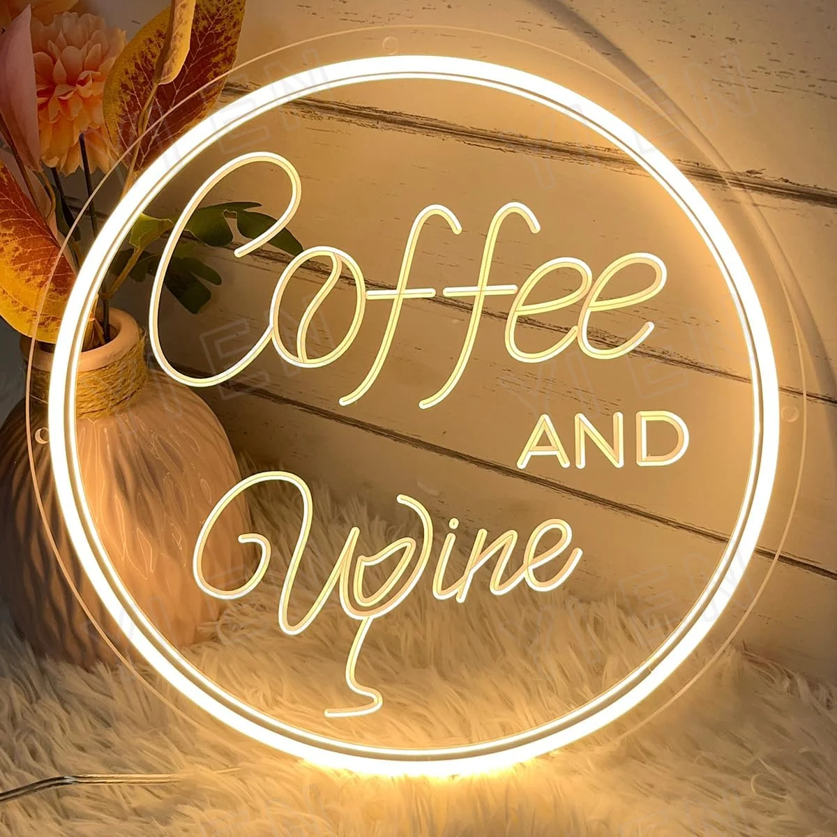 Coffee & Wine Neon Sign For Wall Decor 3D Art Carving Design Indoor Bedroom Led Neon Signs Backdrop Flex Christmas Party Busines