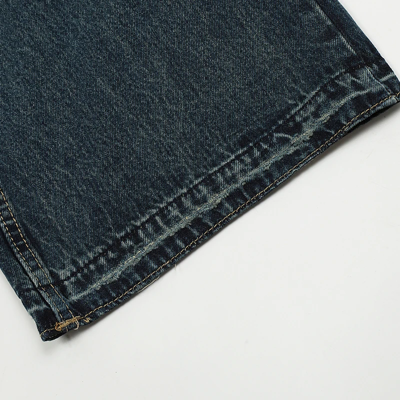 UPRAKF Flared Faded Blue Jeans Streetwear Basic Pants High Street Autumn Casual Pocket Denim Fashion Summer