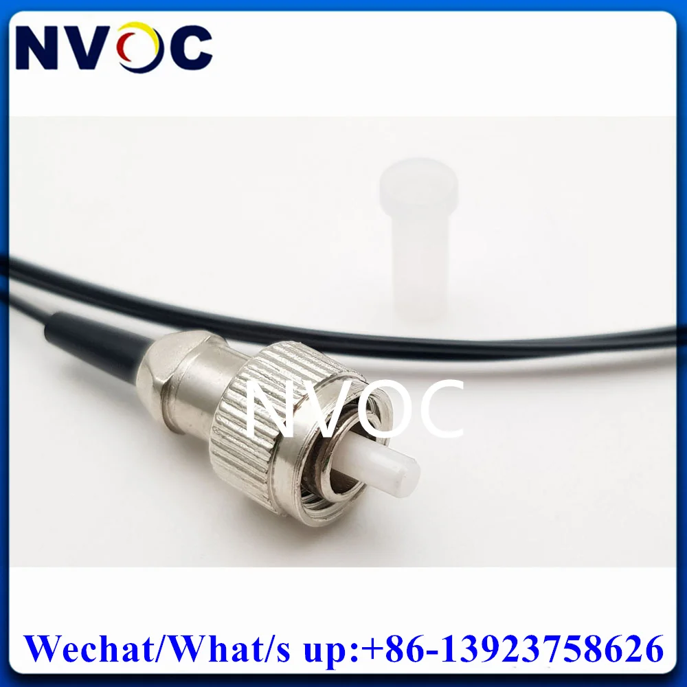 Imagem -03 - Conector de Cabo de Fibra Óptica Cerâmico para Quartzo Uv-vis Fibra C-c 50um Núcleo Na: 022 15 m 09 mm Hytrel 10 Pcs