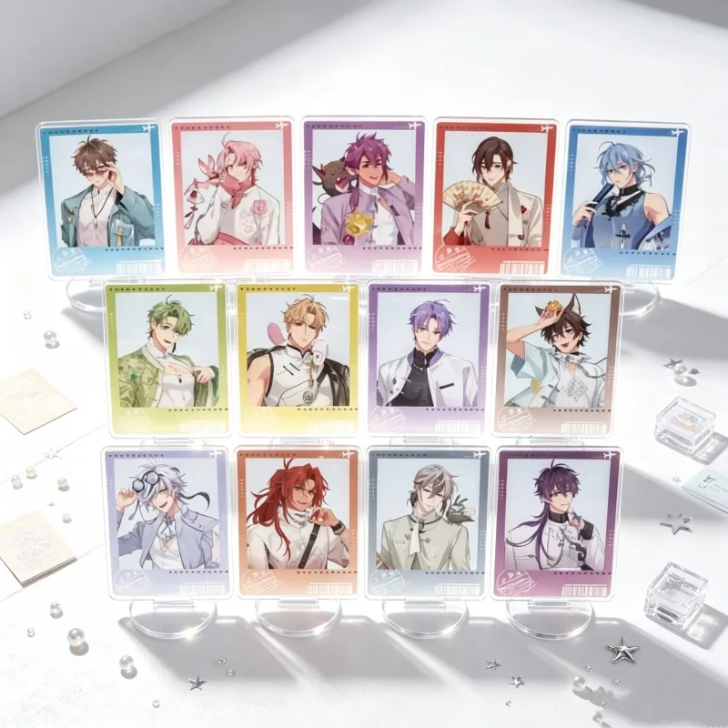 Anime Game NU: Carnival Rectangle 2026 Acrylic Stand Figure Keychain 15CM Edmond Eiden,Dante, Transparent base Desktop Ornament