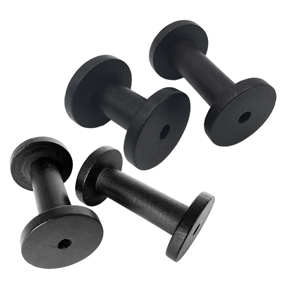 

4Pcs Vintage Solid Wood Thread Spools for Sewing Crafts DIY Winding Natural Wood Empty Bobbins Yarn Holder Embroidery Craft