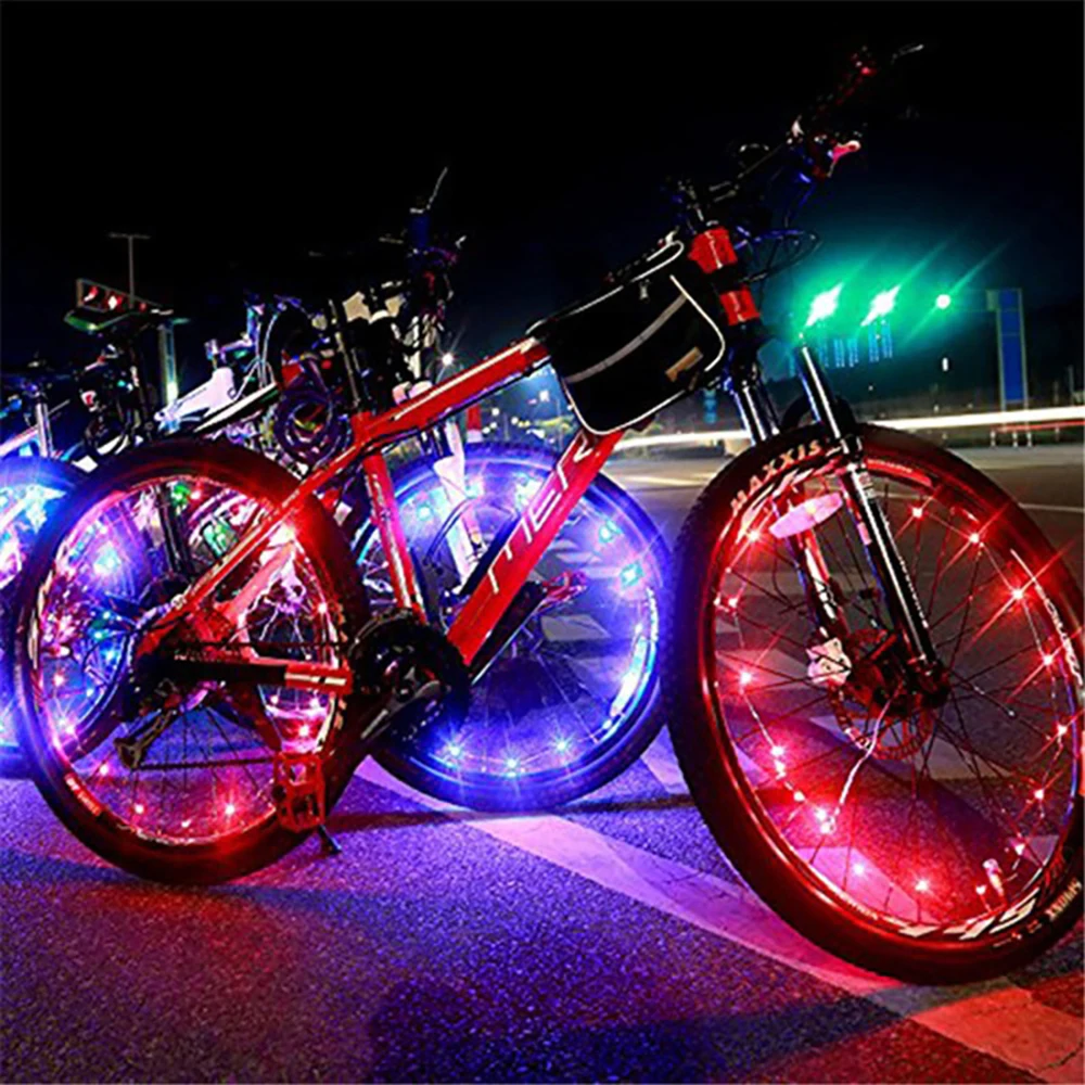 

Led Intelligent Bicycle Wheel Decoration Light String Light And Vibration Sensing Bicycle Valve Light Colorful Wheel Lighting