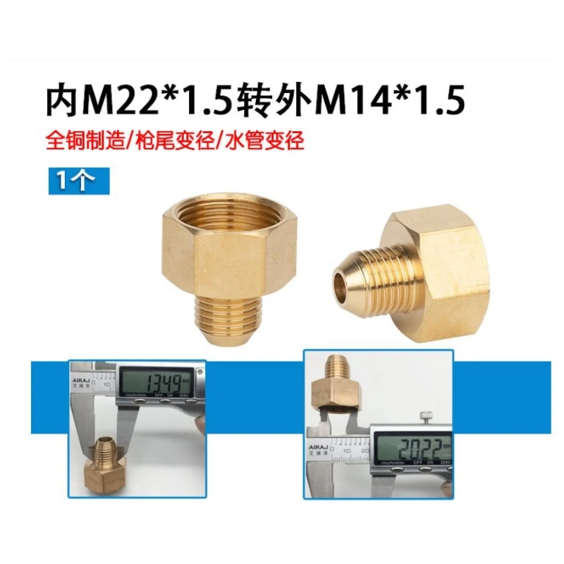 5pcs  Female M22 to Male M14  Adaptor Pressure Washer Gun Hose Connector Brass Fitting