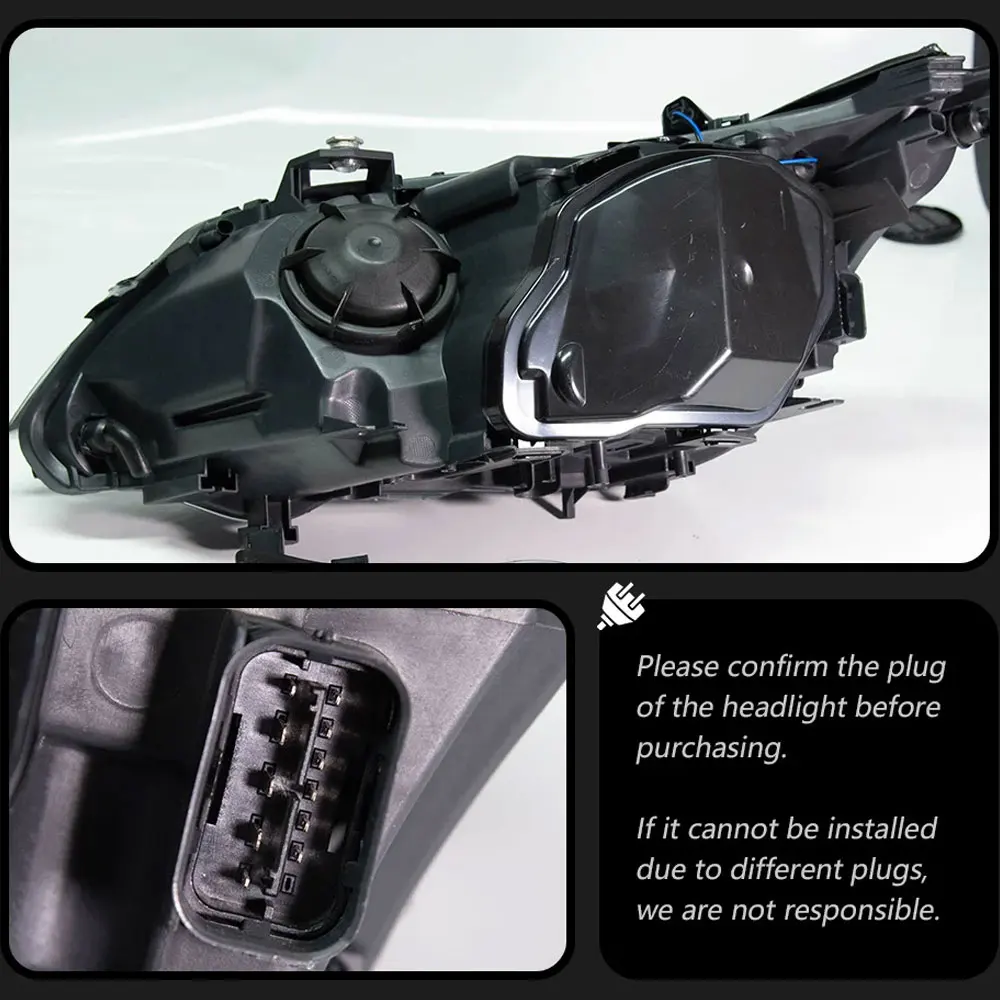 

Фара для BMW 5 серии E60 2003-2010, автомобильные принадлежности H7, светодиодные DRL, ксеноновые линзы 520i 523i 530i, новинка, автоаксессуары