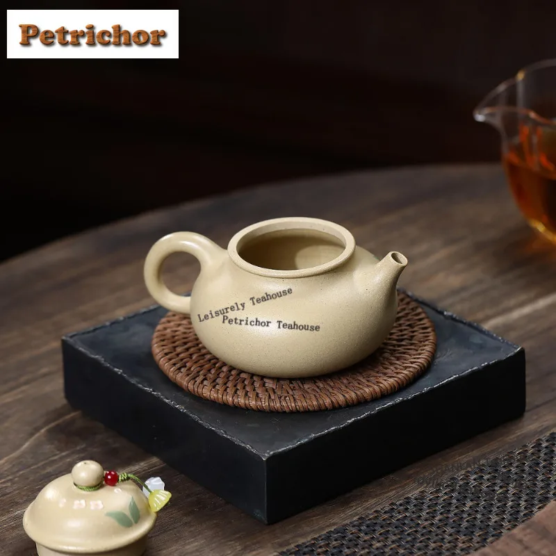 190ml Ancient Yixing Purple Clay Teapots Handmade Rongtian Pot Raw Ore Green Mud Tea Maker Kettle Zisha Tea Set Teaware Gift view 5