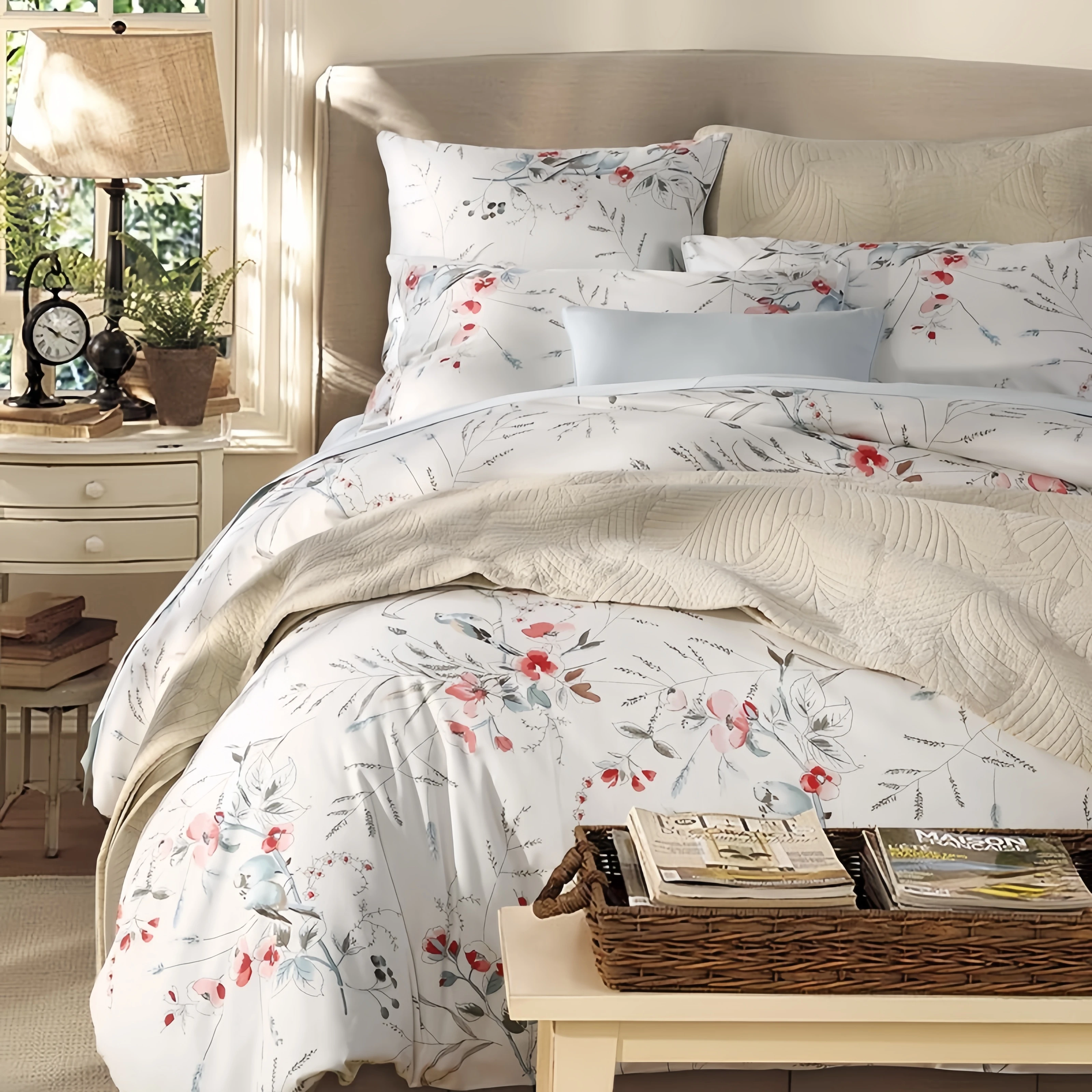 One Duvet Cover, 600 TC, 100% Egyptian Cotton, AB Type, Printed and Solid Colors, Queen Size, 230x250 cm, 1 Piece Customize