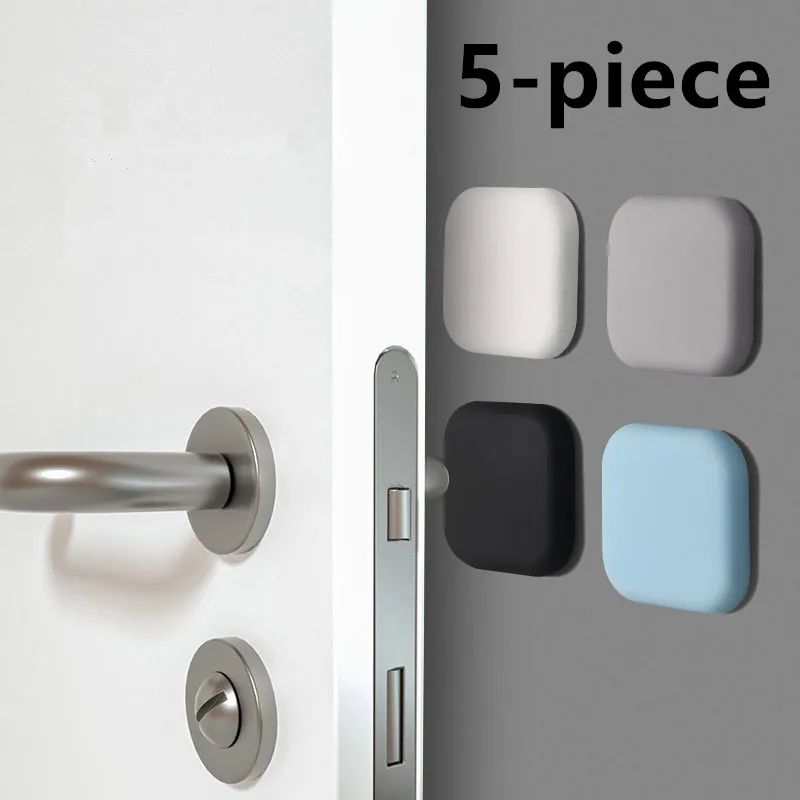 5Pcs Silicone Stopper Door Mute Stickers Deurstopper Protection Porte Pad Door Stopper Silicon Rubber Hardware Bumper Wall Mat