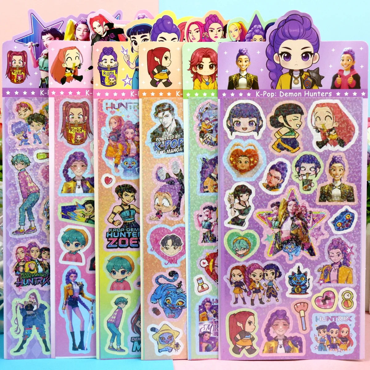 Kpop Demon Hunter Stickers Rumi Mira Zoey Jinu Group Huntrix Stickers For Scrapbook Phone Notebook Sticker Christmas Gifts