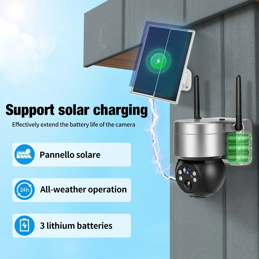PEGATAH 4G Solar Camera Outdoor 5MP HD Wireless PTZ IP Camera PIR Human Detection Security Waterproof Cam App Camhi Pro